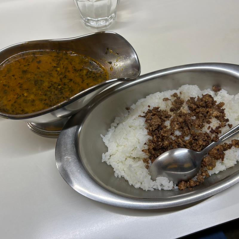 季節のすーぷかれー冬+スパイシーひき肉(かれーの店 うどん)