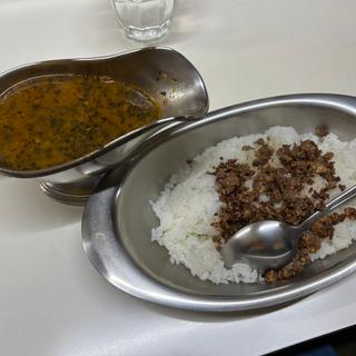 季節のすーぷかれー冬+スパイシーひき肉(かれーの店 うどん)