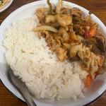 豚ホルモン青唐辛子炒め