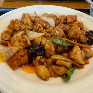 鶏肉の黒胡椒炒め定食