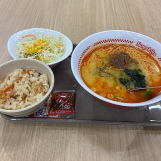 担々麺と五目サラダセット(スガキヤ 岡崎イオンモール店 )