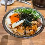 牛白湯ラーメン焼豚丼定食(ラーメンまこと屋 城陽店)