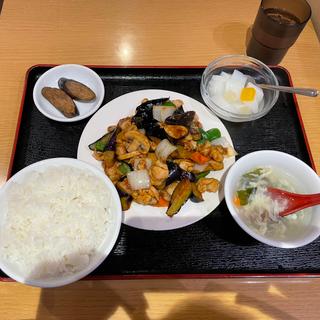 鶏肉とナスの味噌炒め定食(香蘭モアーズ店)