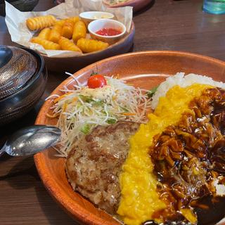 オムデミチーズバーグディッシュM(びっくりドンキー神戸大蔵谷店)