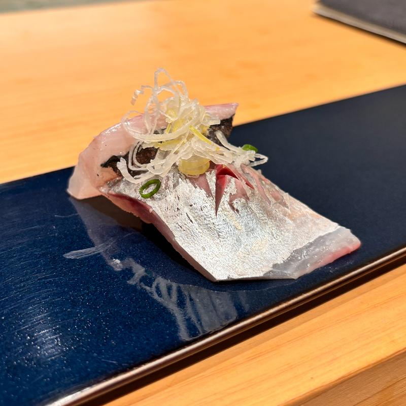 鯵(寿司◯もと)