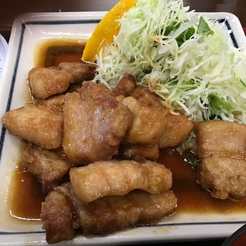 豚バラ定食(みよし食堂)