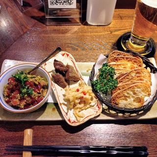 まぐろのネギトロたたき まぐろ煮と白魚(くいもの家 泉(SEN))