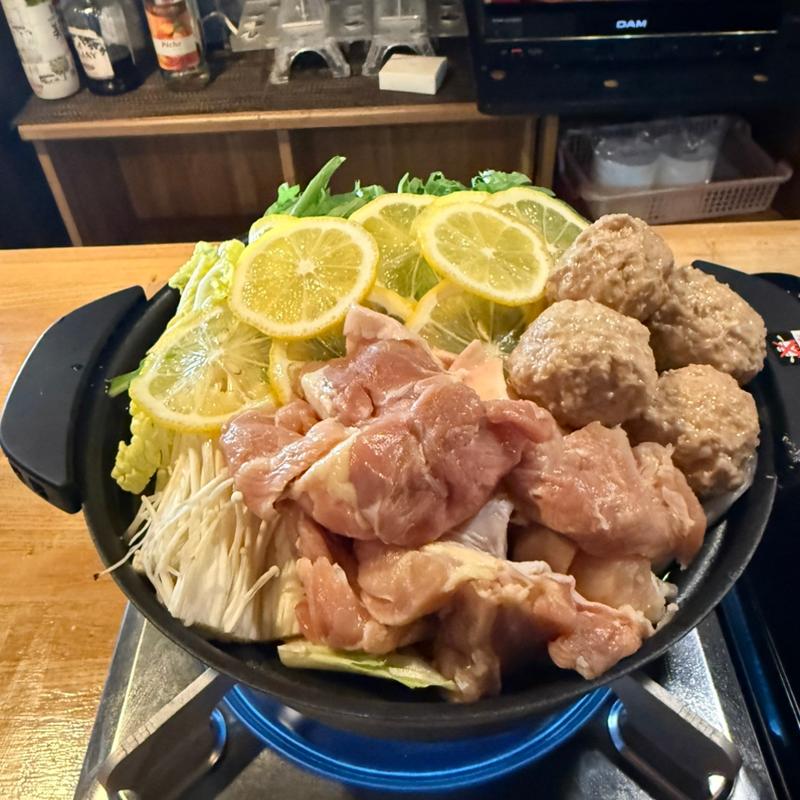 鶏鍋レモン塩(居酒屋 鶏彩 TORIDORI)