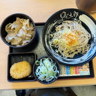豚丼セット(ゆで太郎 Tokyo-Bay東雲駅前店)