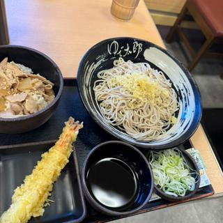 豚丼セット(ゆで太郎 Tokyo-Bay東雲駅前店)