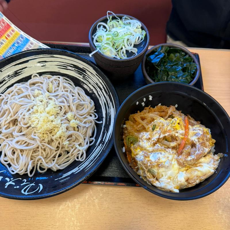 かき揚げ丼セットそば(ゆで太郎 Tokyo-Bay東雲駅前店)
