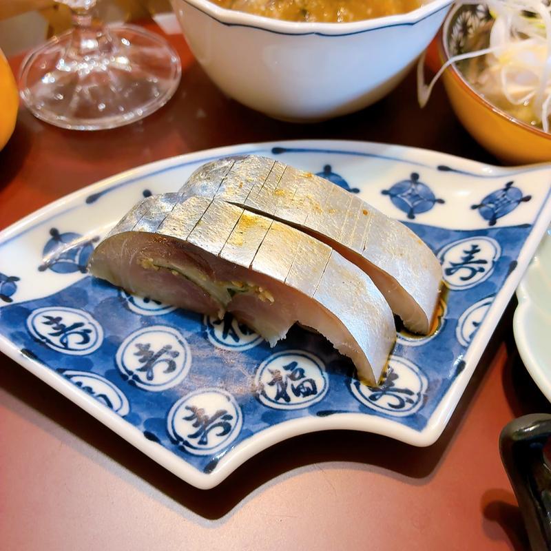 〆さば（籠盛り御膳）(笑吉)