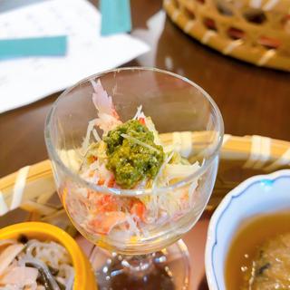 ズワイガニの酢の物（籠盛り御膳）