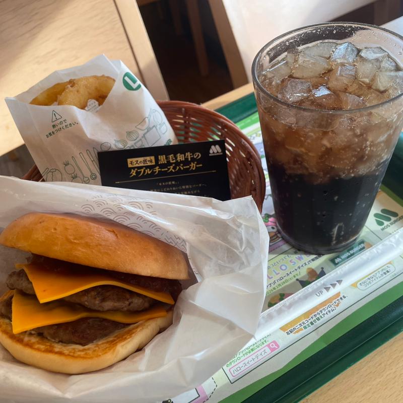 黒毛和牛のダブルチーズバーガーオニポテセット(モスバーガー 宝塚中山店)