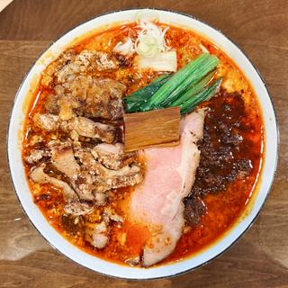 担々麺、親鶏パーコー(手打麺祭かめ囲)