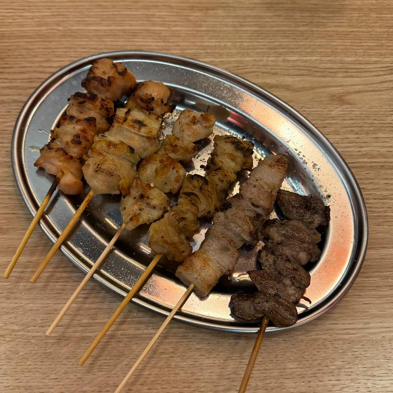 盛合せ5本と坊っちゃん串(焼き鳥おでん坊っちゃん 大阪福島店)