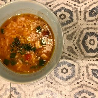 タコの雑炊(マヌエル ヴィーニョ エ ペティスコス 自由が丘店)