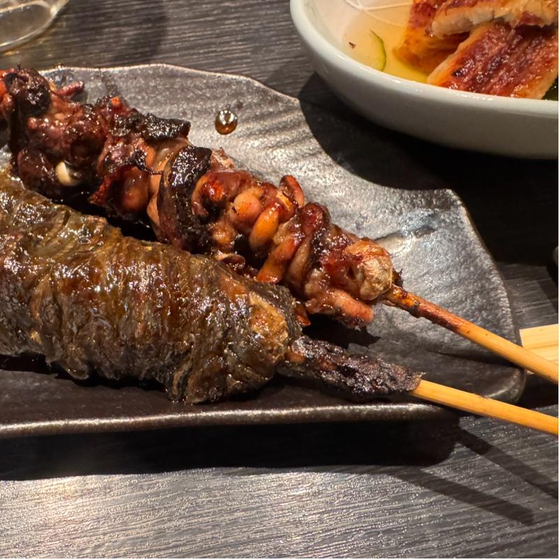 肝焼き、ヒレ焼き(うなぎ成田新川 東京駅グランルーフ店)
