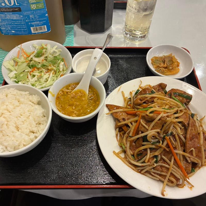 レバニラピリ辛炒め(新世界上海料理)