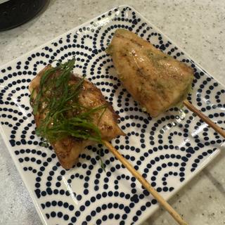 焼き鳥 しろ(ささみ)しそ梅 わさび