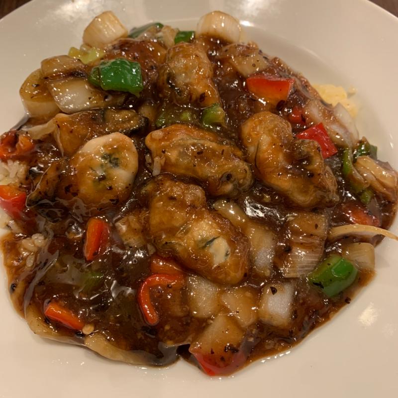 カキの黒胡椒あんかけ炒飯(紅虎餃子房 イオン板橋ショッピングセンター店)
