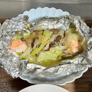 鮭の味噌バターホイル焼き