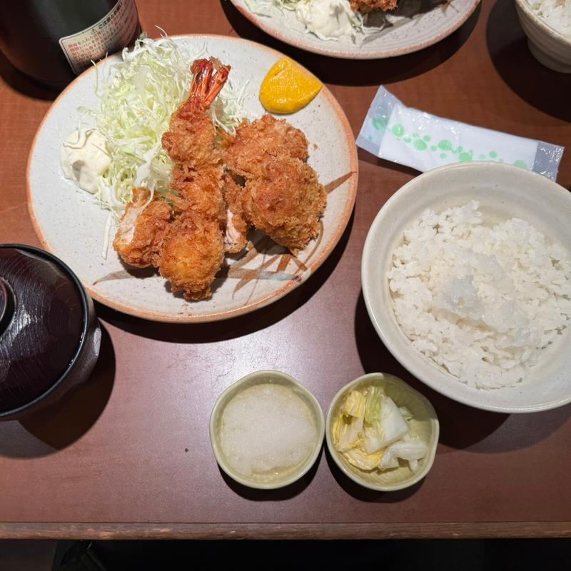 ミックスフライ(とんかつ 卯作(うさく))