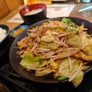 肉やさい炒め定食ハーフサイズ(豚菜)