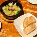 鶏ももとブロッコリーのアヒージョ