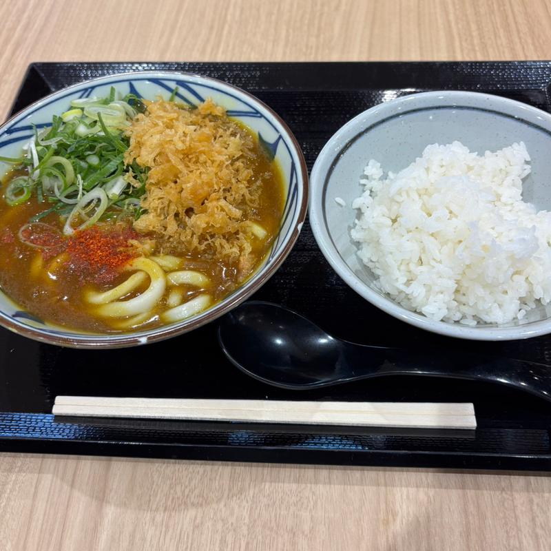 カレーうどんとご飯(丸亀製麺イオンモール岡崎)