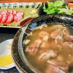 山羊汁定食(やぎとそば 太陽)