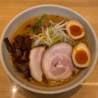 バリ味噌らーめん+めんま(つじ田 肥後橋店)
