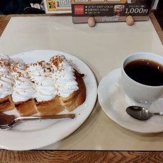 シナモントースト、セットドリンク(コーヒー)(アロマ珈琲八重洲店)