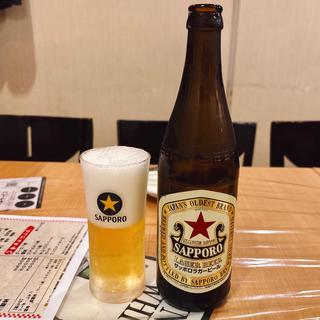 サッポロラガービール中瓶(牛タン専門店 小山牛たん せい)