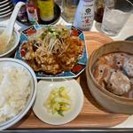 油淋鶏定食+焼売サイド(俺流焼売楼飯店 自由が丘飯店)