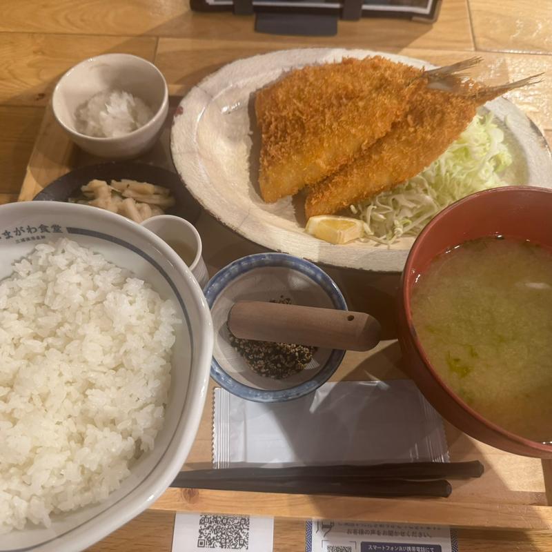 肉厚アジフライ定食(いまがわ食堂 西新宿店)