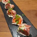 あまおう苺マスカルポーネ生ハム包み(とさかーな居酒屋宴会喫煙店西明石)