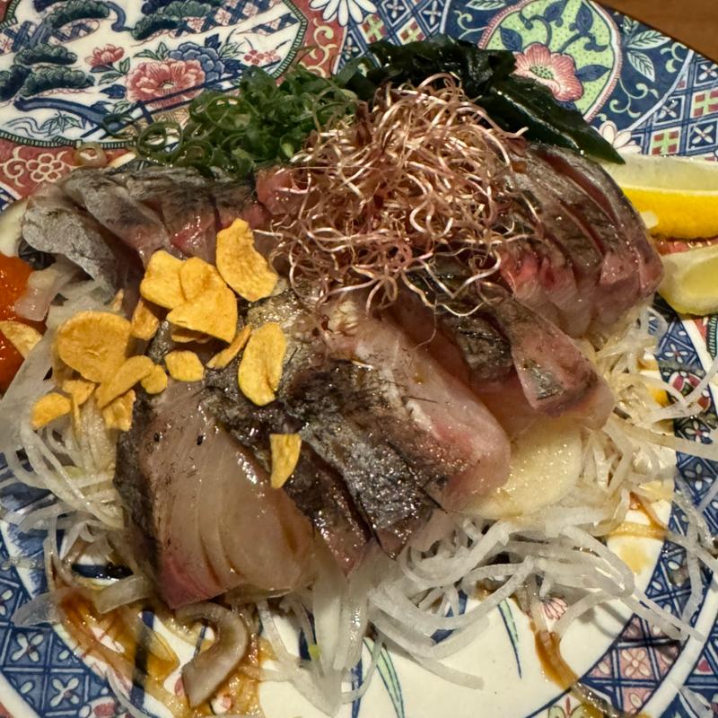 カンパチ炭火タタキ(とさかーな居酒屋宴会喫煙店西明石)