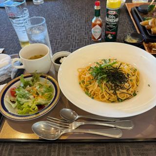 明太子とイカのクリームスパゲッティ