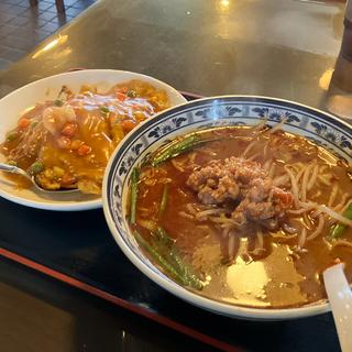 ラーメンセット(天津飯+台湾ラーメン)(楽楽一番)