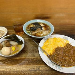 日替わりランチ オムカレーライス ラーメン付き