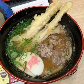 ミニ肉ごぼ天うどん(資さんうどん 尻手店)