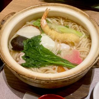 鍋焼うどん(石臼挽蕎麦 弦 あべのハルカス近鉄店)