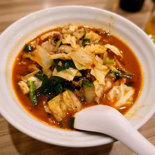 牛あらびき肉の旨辛そば