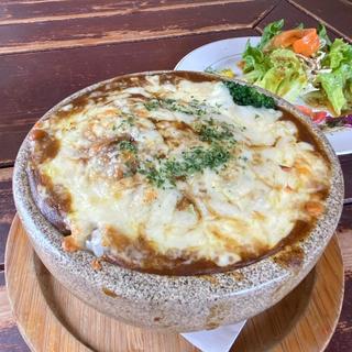 ハンバーグ焼きカレー