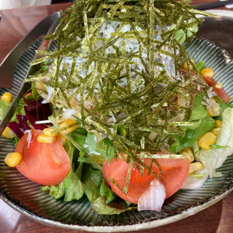 しらすサラダ(個室居酒屋 万福 東京駅八重洲店)