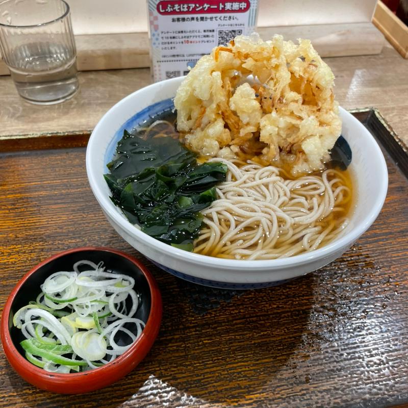 里芋のかき揚げそば(しぶそば 溝の口店)