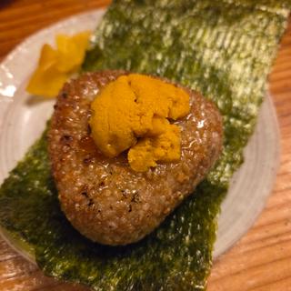 焼おにぎり うにいくらのせ