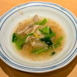 懐石　楓　蟹、亀甲かぶら、舞茸吹き寄せ煮