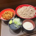 ミニゲソ天丼セット(名代 富士そば 新宿都庁店)
